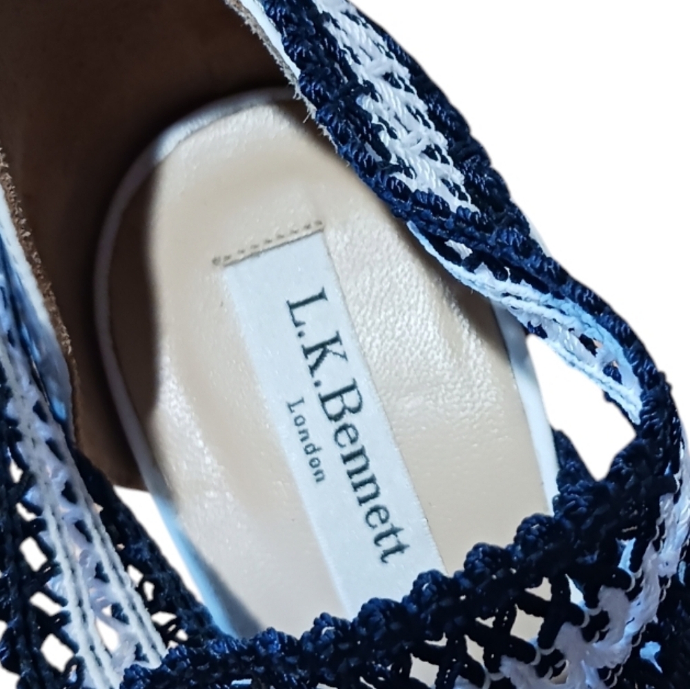 L.K. Bennett Eloise Crochet High Heels - Picture 8 of 14